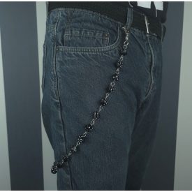 Fekete dobókocka Oldallánc / Pénztárcalánc