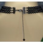 Gyöngy choker (fekete, fehér, piros)