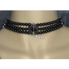 Gyöngy choker (fekete, fehér, piros)