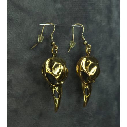 Madár koponya fülbevaló