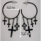 Karikás kereszt fülbevaló