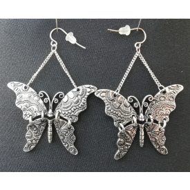 Vésett pillangó fülbevaló