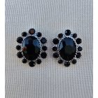 Ezüst foglalatos gót fülbevaló