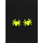 Neonzöld pók fülbevaló