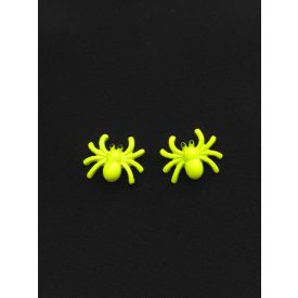 Neonzöld pók fülbevaló