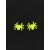 Neon-green spider earring
