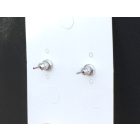 Piros strasszos függő fülbevaló