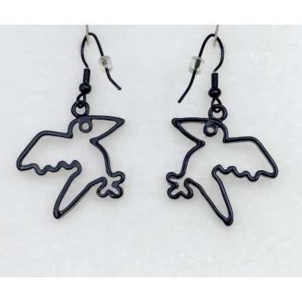 Doodle raven/crow earring