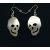 Silver coloured skull earring