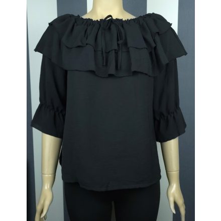 Dupla fodros, csónak nyakú felső