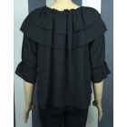 Dupla fodros, csónak nyakú felső