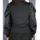 Buggyos ujjú ribs felső (fekete, fehér)