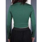 'Smile' feliratos crop top (fehér, zöld, drapp)