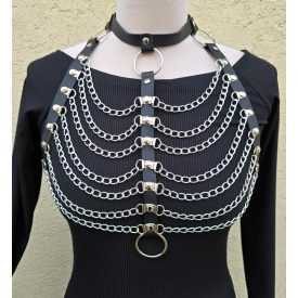 Nyakpántos, láncos unisex testhám