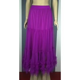   Fodros tüll szoknya (drapp, almazöld, rózsaszín, magenta lila)