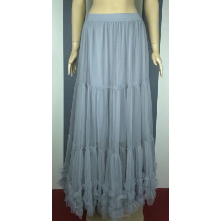 Fodros tüll szoknya (szürke)