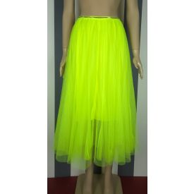 Tüll szoknya arany derék dísszel (neonsárga, vajszín)