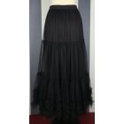 Fekete színű fodros tüll szoknya
