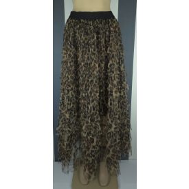 Ocelot mintás, sok fodros tüll szoknya