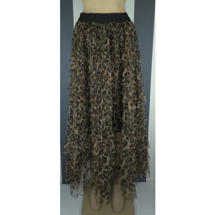 Ocelot mintás, sok fodros tüll szoknya