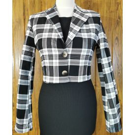 Kockás rövid kabát