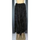 Gyűrt selyem szoknya (fekete, terrakotta)