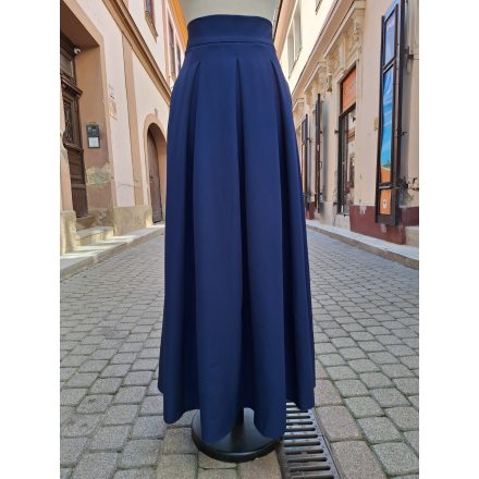 Navy Blue Színű Extra Hosszú Zsebes Szoknya - UTOLSÓ DARABOK