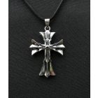 Liliomvégű kereszt medál 2