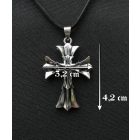 Liliomvégű kereszt medál 2