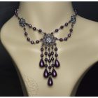 Gót nyaklánc 2 (fekete, lila)