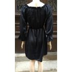 Fekete színű selyem midi ruha