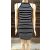 Black-white striped, tight summer midi dress